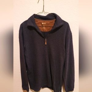 Haggar Gray Small Zippered Sweater